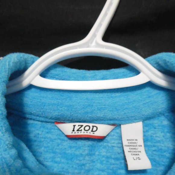 IZOD PERFORMANCE | large | Full-Zip Blue Fleece Lightweight Jacket - Picture 10 of 16
